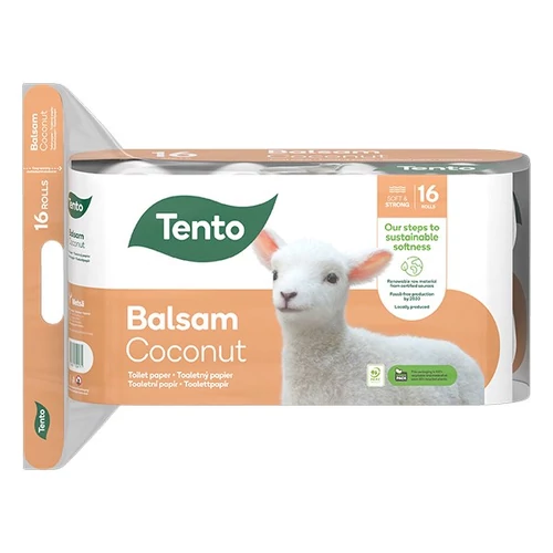 Toalettpapír TENTO Balsam coconut 16 tekercses 3 rétegű