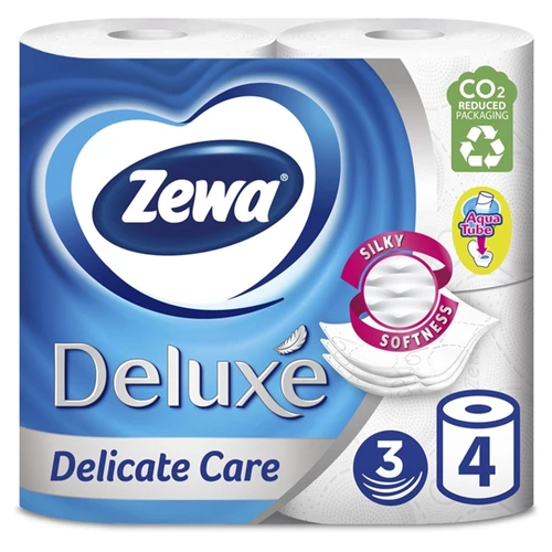 Toalettpapír ZEWA Deluxe Delicate Care 3 rétegű 4 tekercses