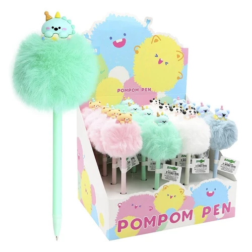 Zseléstoll JUNIOR 0,7mm pom-pom formával Pasztell színek
