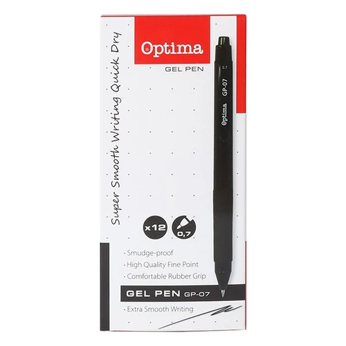 Zseléstoll OPTIMA GP 0,7mm fekete